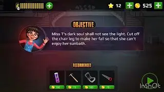 Scary Teacher 3d (level 10).. cut off the chair leg!