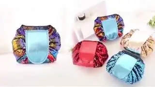 Sequin Drawstring Cosmetic makeup Bag
