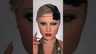 100 years of makeup #makeup #makeuptutorial #blacksmokey #trendingshorts #skincare #easybeautyhacks
