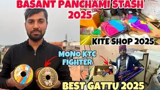 MONO KTC FIGHTER Manjha Testing🪁Basant Panchami Stash 2025|Best Gattu 2025|Kite Looting|Kites Vlog