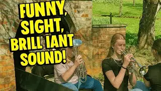 Funny Sight, Brilliant Sound! 🎶 Norwegian Brass Band Rides a Miniature Train!