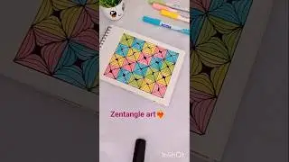 🥰❤️&zwj;🔥Relaxing Zentangle Art | Easy Patterns for Beginners#diy #shorts