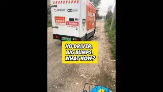 Delivery Bot vs Bumpy Road! Can It Survive? #robot #delivery #autonomous #tech