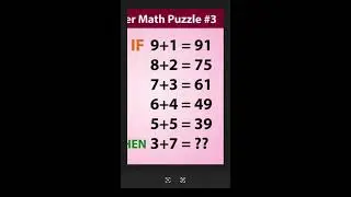 Maths puzzle #brain teasers #maths #puzzle #live #viral #education #Shorts @Lafzetrannum