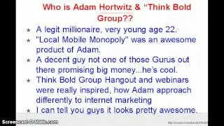 THINK BOLD GROUP REVIEW -DO NOT BUY-WATCH THIS VIDEO-Work at Home Online Easily!