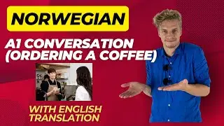 🇳🇴How to order a coffee in Norwegian🇳🇴 real life situation.