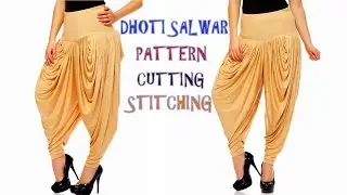Dhoti salwar drafting, cutting and stitching step by step tutorial