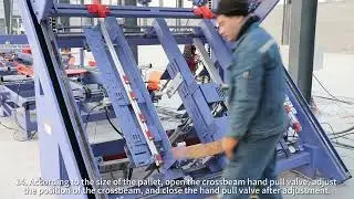 Installation of Euro block pallet nailing machine