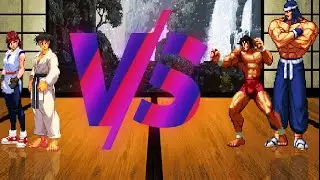 Makoto and Yuri Sakazaki VS Baki Hanma and Jin Fuha Mugen 2 VS 2