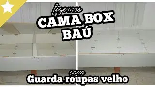 CAMA FEITA COM GUARDA ROUPAS VELHO