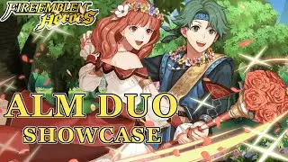 Fire Emblem Heroes - Valentine Alm & Celica Duo Unit Showcase ( Dialogue and animations )
