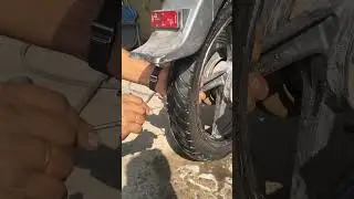 tubeless tyre repair in seconds#shorts #tyrepuncture #tyrepuncture #tubetyre #tyrecare #howto