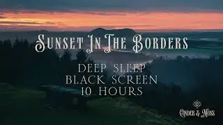Winter Snow Ambience &mdash; Wind-Down & Sleep Music + Ocean Waves (Black Screen) | Sunset in the Borders