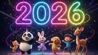 New Year 2026 Celebration 🎆 | Cute Kids & Animals Dance | Fun 3D Party
