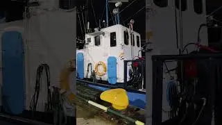 Port rybacki Hel listopadową nocą