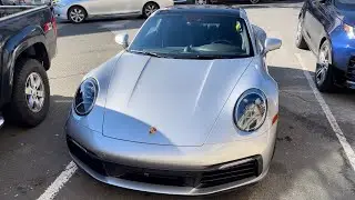 2022 Porsche 911 Carrera Coupe GT Silver Metallic Paint.