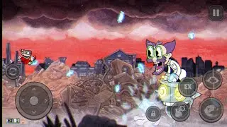 jugando cuphead de gabedeloper venciendo a cordillera escarpada y robot del doctor kahl
