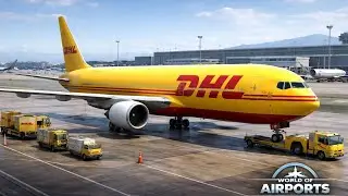 World of Airports : 🛬Handling SRILANKAN AIRLINES & DHL PLANE at MCT Airport at lvl 20 ∆1
