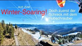 Gleitschirm Winter Soaring - mit Hubschrauber Zwischenfall