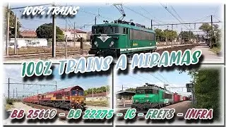100% TRAINS &agrave; Miramas - BB 25660 - BB 22275 - FRETS - Corail Intercit&eacute;s - INFRA #BB25660