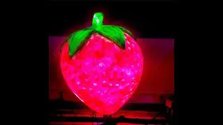 Simulation strawberry luminous fiberglass sculpture, if you like it, come and contact me