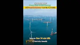 China pioneers deep-sea wind energy with record-breaking floating platforms  #fyp #fypシ #electricity