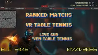 🔴LIVE ping-pong VR 🏓 PING PONG VR COMBAT SANS PITI&Eacute;🏓 ELO➡️2438
