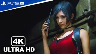 Resident Evil 2 Remake: Геймплей Ады Вонг + все сцены (PS5 Pro 4K 60FPS)