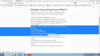 New airdrop join fast get free  10 POLY token worth 20$ /listed on exchange  Kucoin
