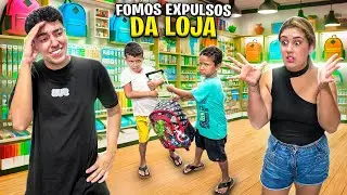 COMPRAMOS MATERIAL ESCOLAR COM AS CRIAN&Ccedil;AS MAL EDUCADAS *fomos expulsos da loja