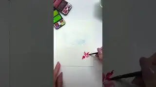 A quick and easy painting winter theme 4.5 x 5.5 in