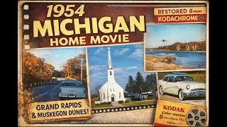 1954 Michigan Home Movie | Grand Rapids, Muskegon Dunes & 50s Life (Restored 8mm)