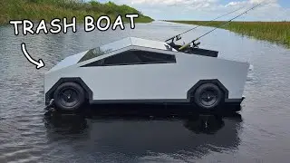 I Built a Cybertruck Fishing Boat from a Junk Jon Boat