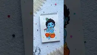 Cute Krishna Ji Painting। #acrylicpainting #janmashtami #krishna #viralshorts #trendingnow