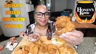 FIRST TIME TRYING HONEY'S KETTLE FRIED CHICKEN WINGS + LEMON CHEESE BISCUIT!!🔥🔥🔥🔥