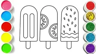 How to draw ice cream Easy way to draw ice cream for children and toddlers 