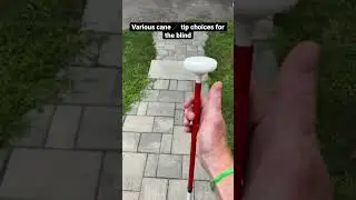 Various Cane 🦯  Tip Choices for the Blind & Visualy Impaired #blind #whitecane #choices