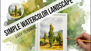 Simple Watercolor Landscape Painting for Beginners | Easy Tutorial