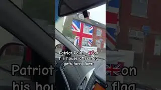 Patriot Paints the union jack on his house after having flag torn down🇬🇧🇬🇧 #patriots #uk