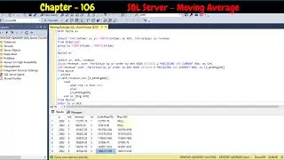 SQL Server  - Calculate Moving Average
