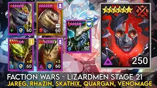 Lizardmen Faction Wars 21 - Jareg, Rhazin, Skathix, Quargan, Venomage | Raid Shadow Legends Guide
