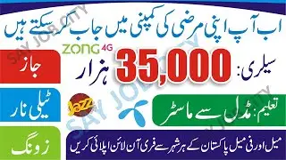 Telenor Jobs 2021 - Zong Jobs 2021 - Jazz Company Jobs 2021 - How To Apply Online In Telenor Careers