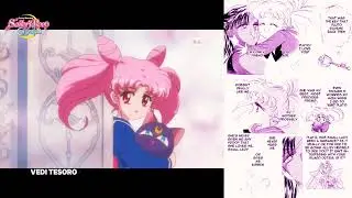 Il risveglio di Sailor Chibimoon manga comparison #sailormoon #crystal