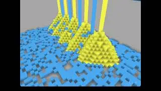 3D Falling sand type simulation