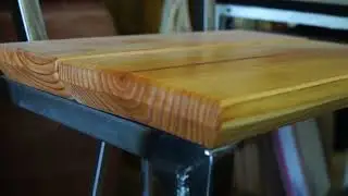 Wine Rack Hall Table, Barstool, Live Edge Bench b4 Poly Coat. Audio Test.