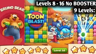 TOON BLAST 🙀 Levels 8 - 16 very Easy 🙂&zwj;&harr;️
