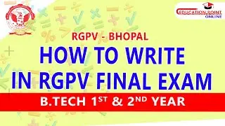 How to Write in RGPV Final Exam | Important for 1st & 2nd Year