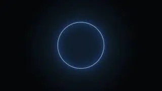 Free Circle Shape Glowing Neon Lines in Loop animation...
