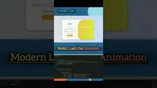 login page animation in html CSS code