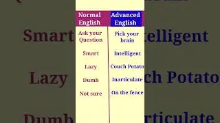 NORMAL VS ADVANCE ENGLISH #english #learnenglish #shorts